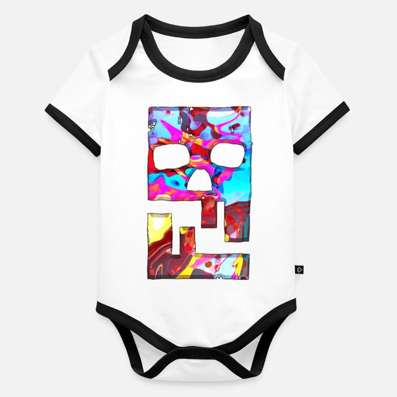 Hacking hackers hacker malware logo emblem Organic Baby Contrasting Bodysuit