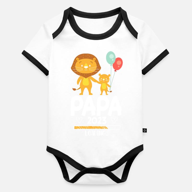 Papa 2023 Loading Baby Bio-Kurzarm-Kontrastbody