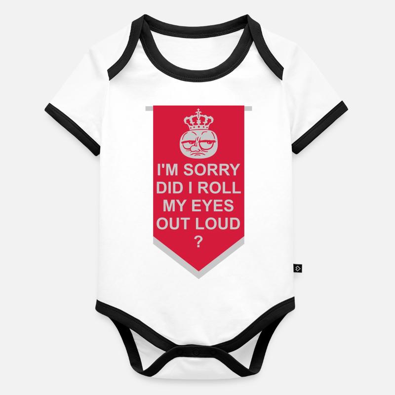 Roulez mes yeux Body Bébé bio contrasté manches courtes