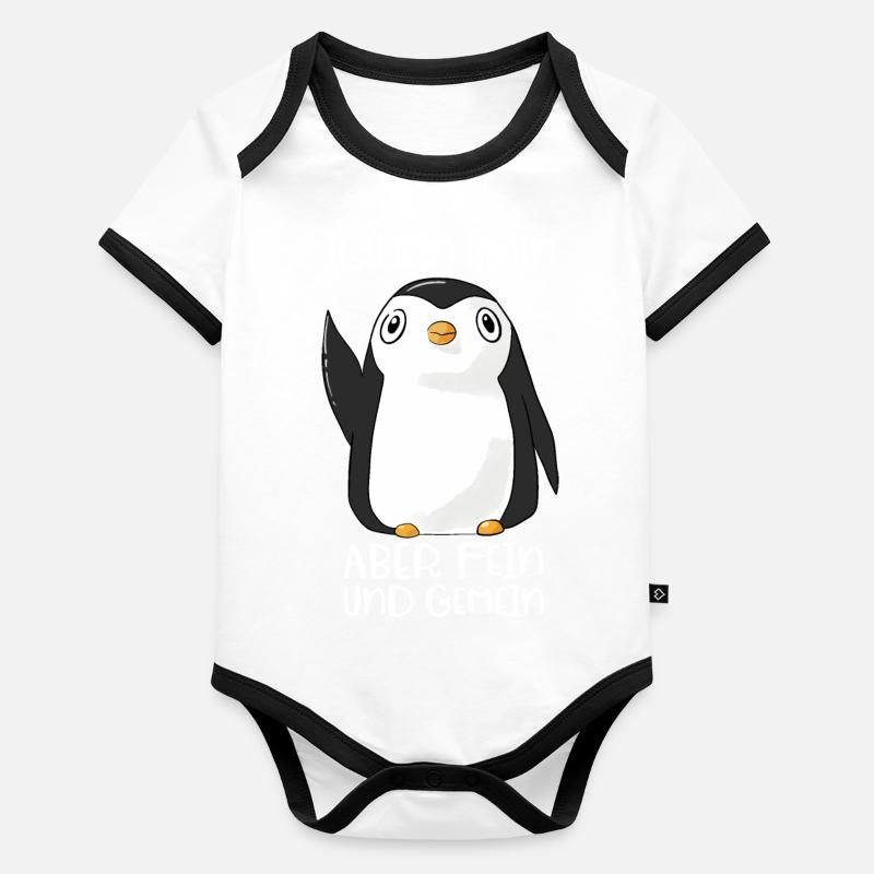 Ich bin klein, aber fein und gemein Baby Bio-Kurzarm-Kontrastbody