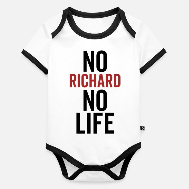 Kein Richard Kein Leben Baby Bio-Kurzarm-Kontrastbody