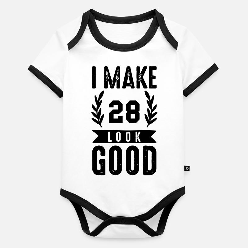 look good 28 Baby Bio-Kurzarm-Kontrastbody