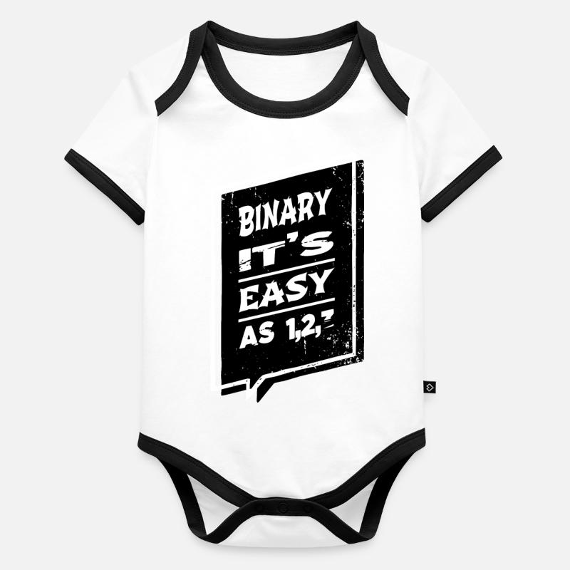 funny sayings present idea computer gift Organic Baby Contrasting Bodysuit