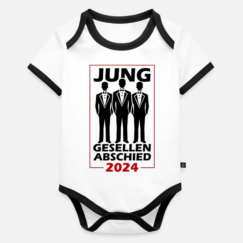 Enterrement de vie de garçon 2024 Body Bébé bio contrasté manches courtes