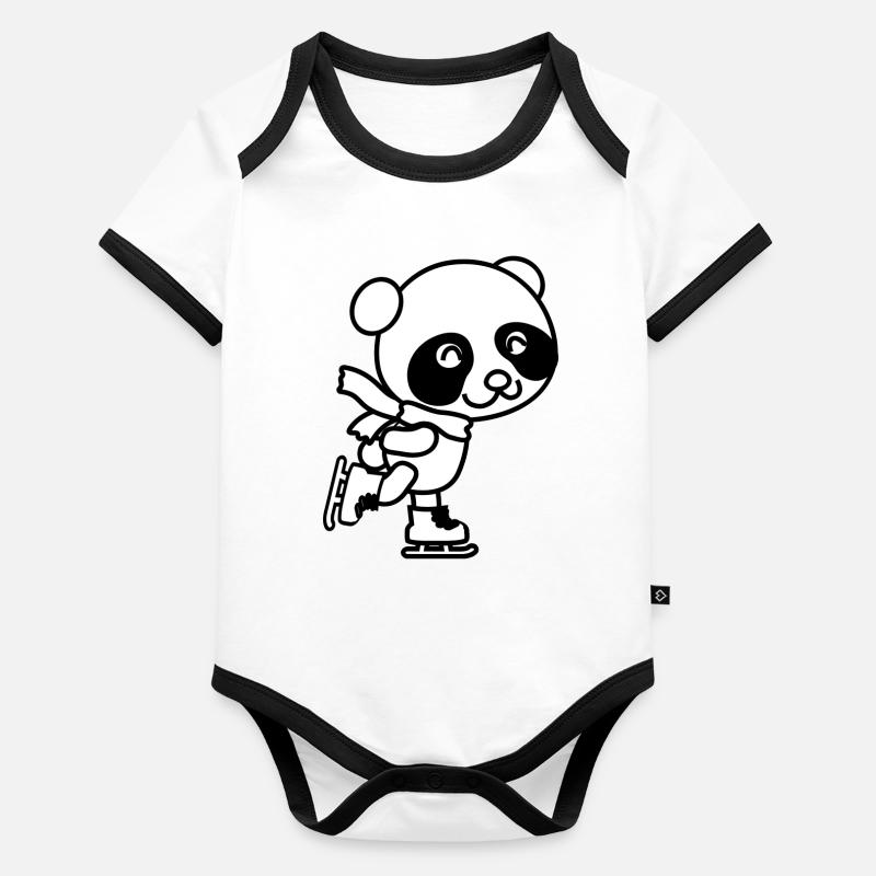 ice skating Organic Baby Contrasting Bodysuit