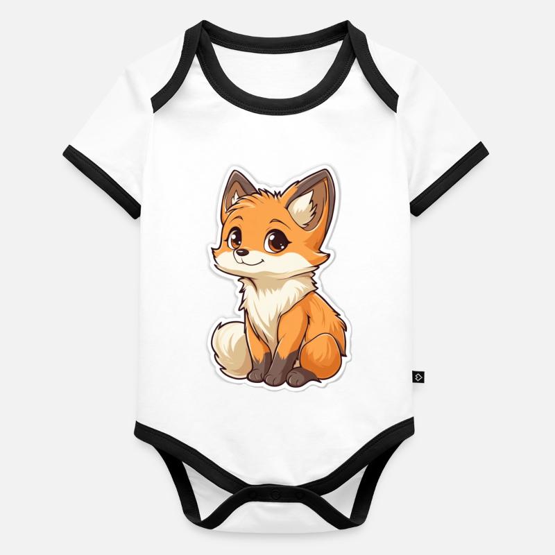 Fox Organic Baby Contrasting Bodysuit