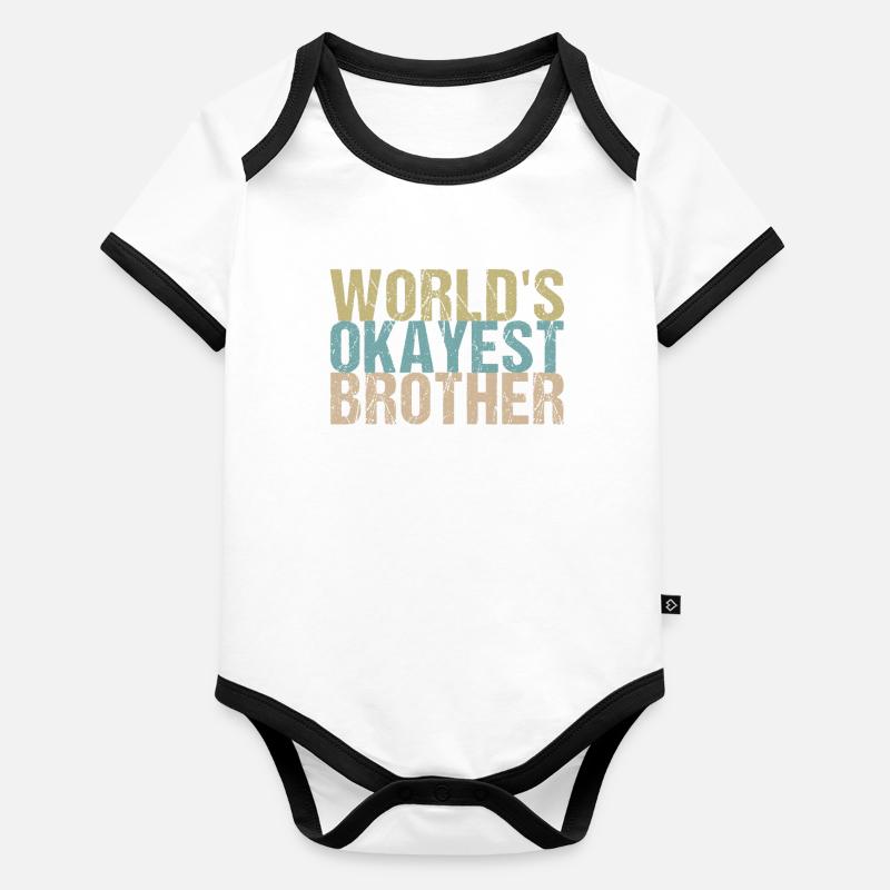 Bester Bruder der Welt Baby Bio-Kurzarm-Kontrastbody