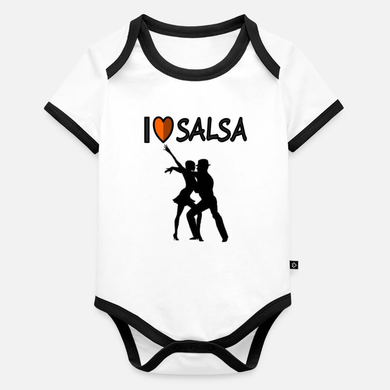 Salsa dance dancer gift gift idea dance class Organic Baby Contrasting Bodysuit