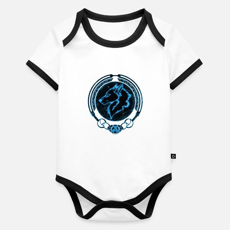 Fenris Wolf Body Bébé bio contrasté manches courtes