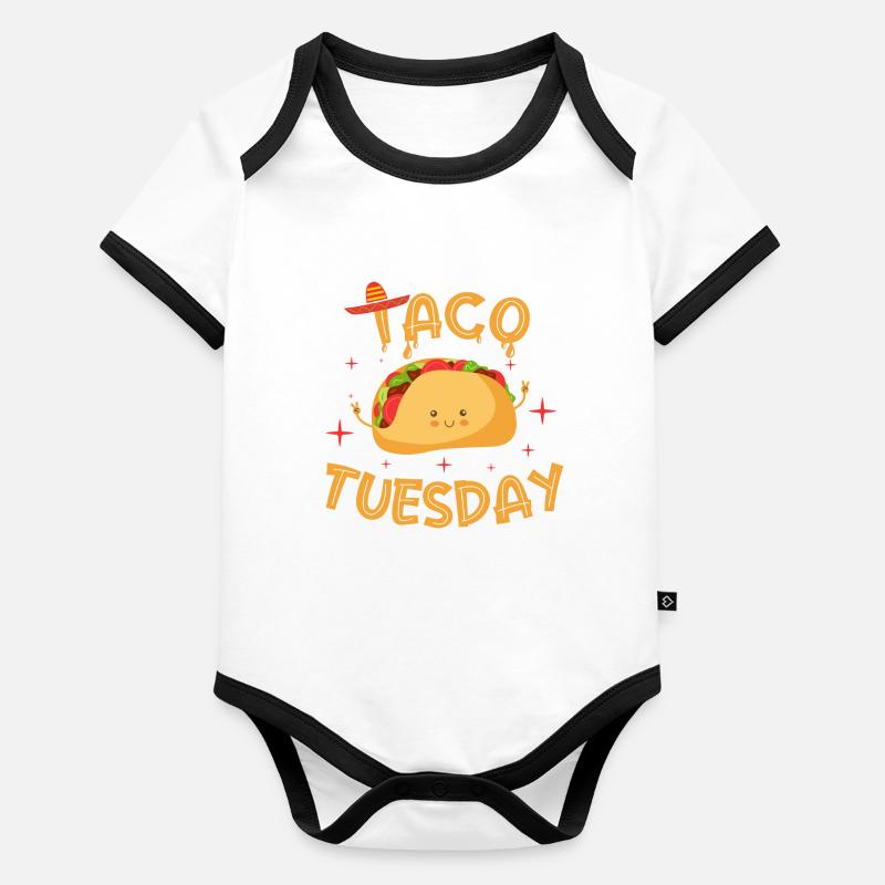 taco tuesday Body Bébé bio contrasté manches courtes