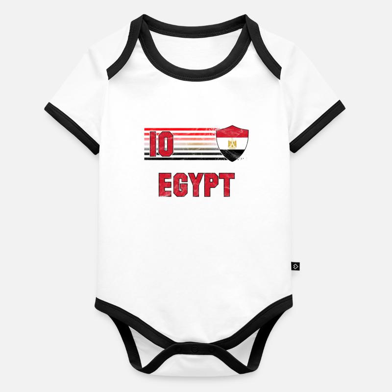 Ägypten Baby Bio-Kurzarm-Kontrastbody