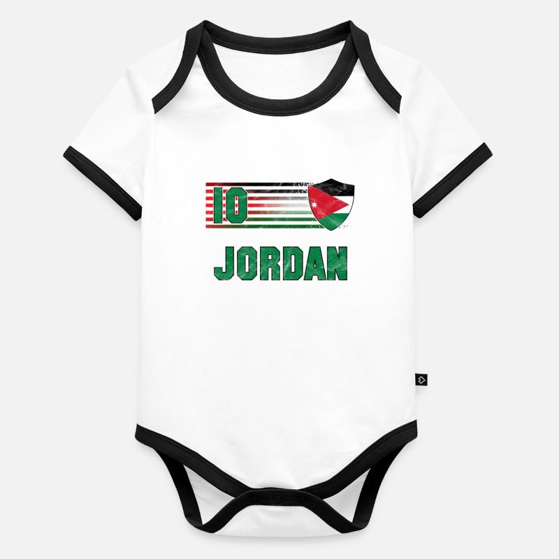 Jordanie Body Bébé bio contrasté manches courtes