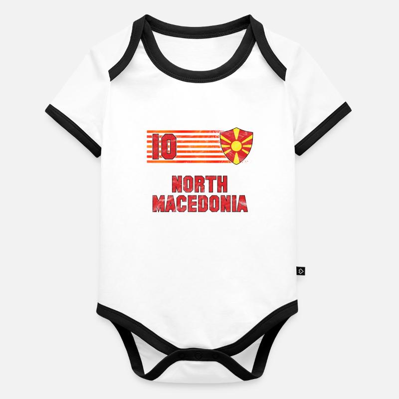 Macédoine du Nord Body Bébé bio contrasté manches courtes