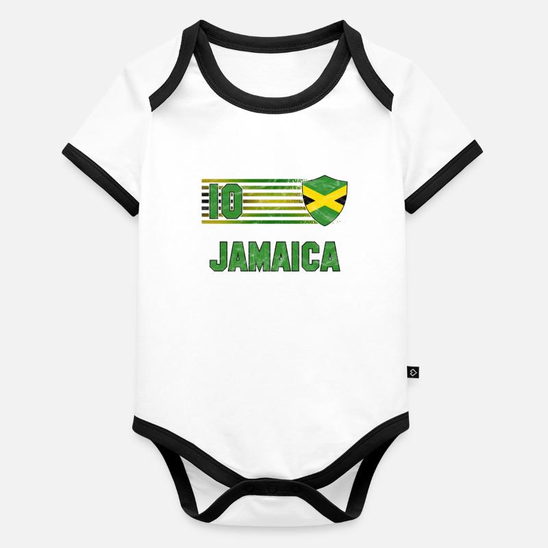 Jamaika Baby Bio-Kurzarm-Kontrastbody