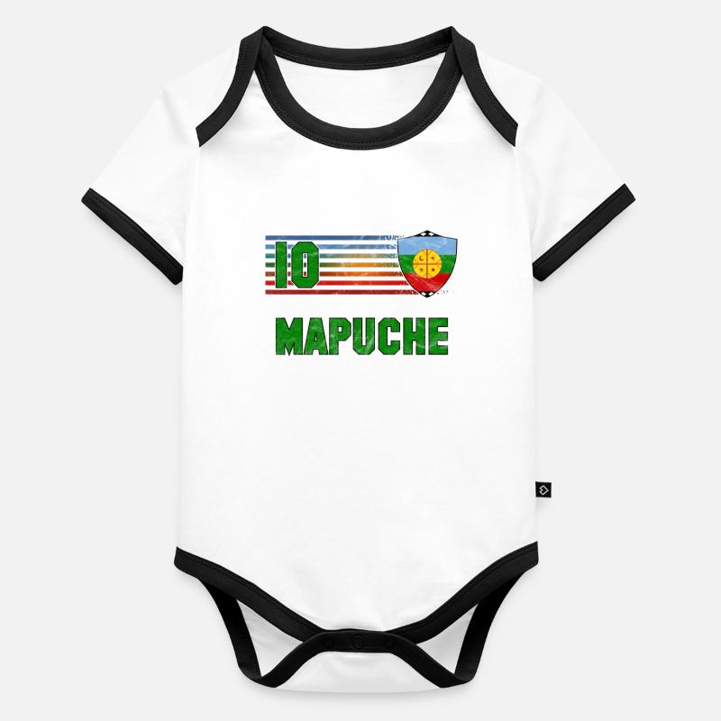 Mapuche Body Bébé bio contrasté manches courtes