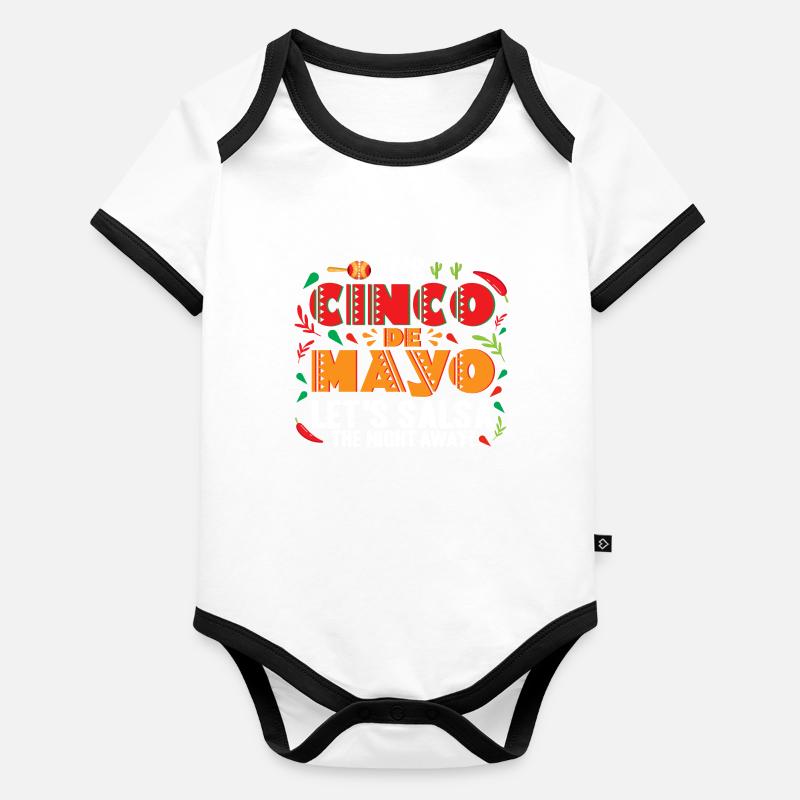 Cinco De Mayo 5 De Mayo Viva Mexico Cadeau Body Bébé bio contrasté manches courtes