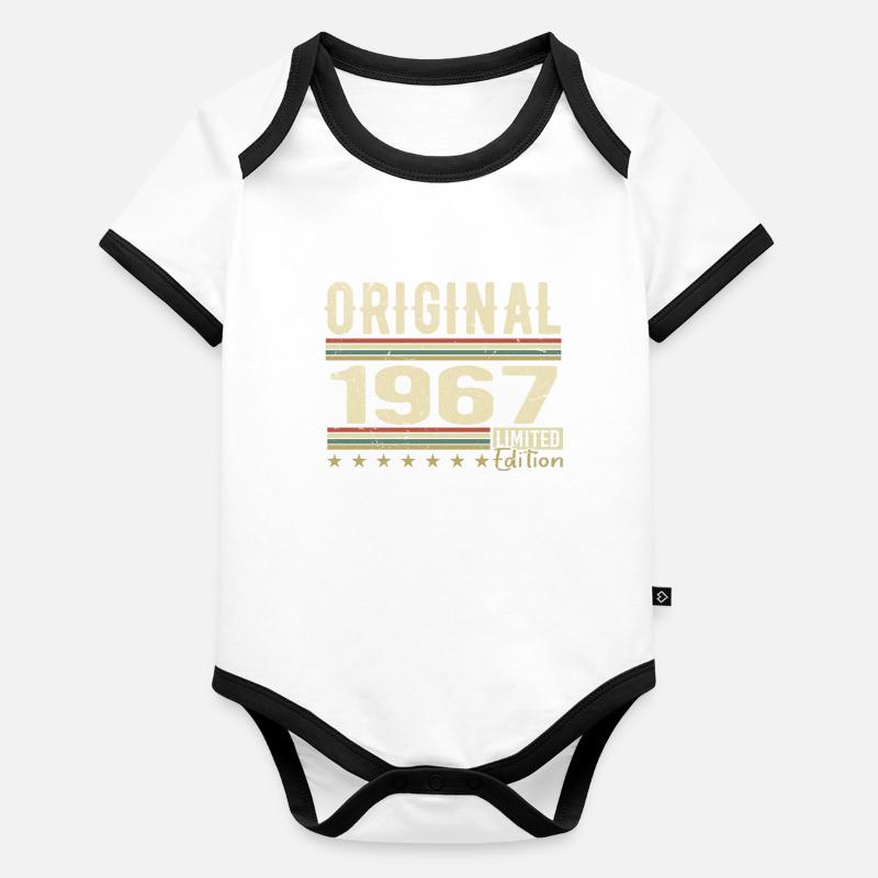 Original 1967 - Retro 1967 Geburtstagsgeschenk Baby Bio-Kurzarm-Kontrastbody