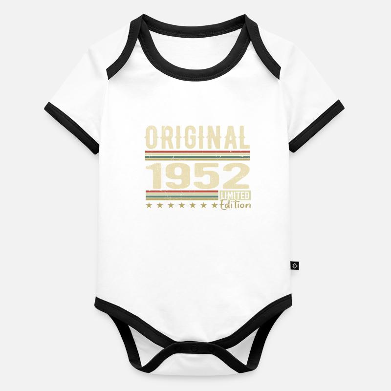 Original 1952 – Retro 1952 Geburtstagsgeschenk Baby Bio-Kurzarm-Kontrastbody