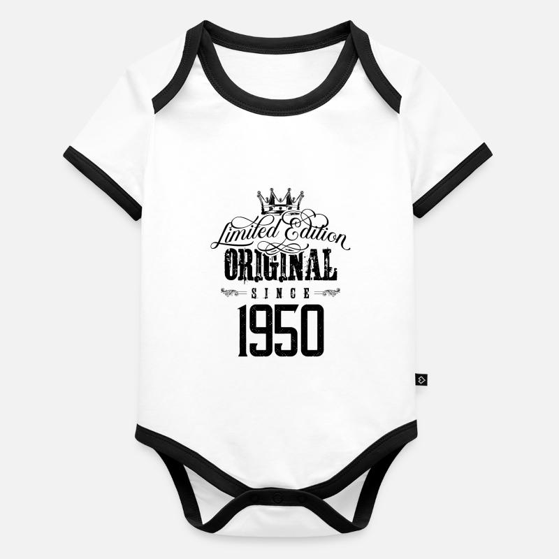 Édition limitée 1950 Body Bébé bio contrasté manches courtes