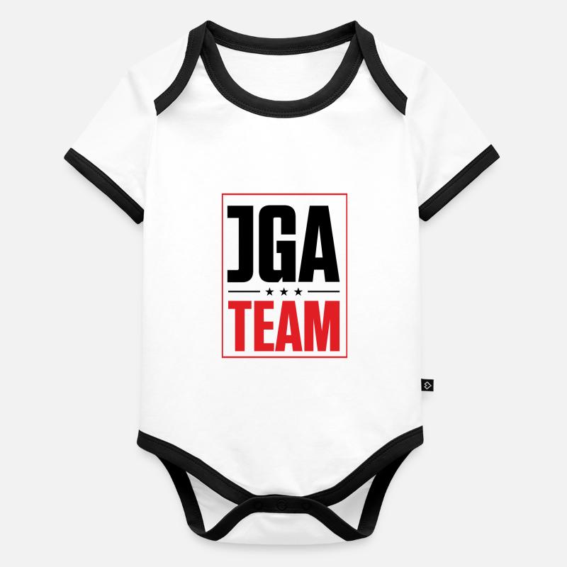 Jga Bachelor Party Team Body Bébé bio contrasté manches courtes