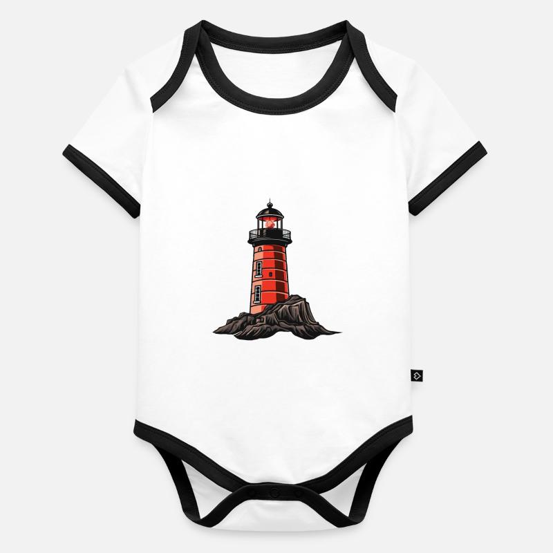 Icône de phare Body Bébé bio contrasté manches courtes