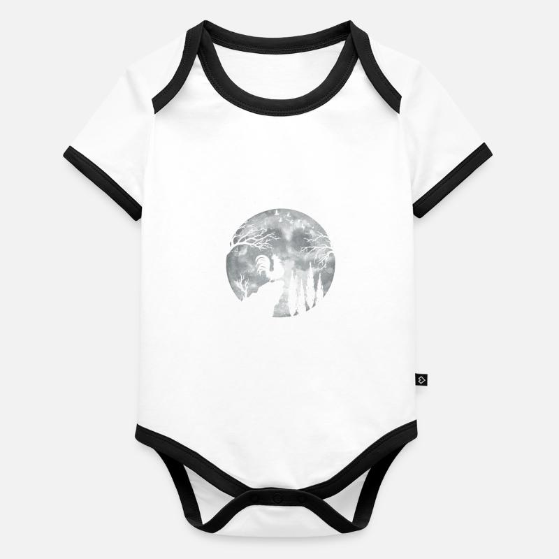 Coq Gockel Body Bébé bio contrasté manches courtes