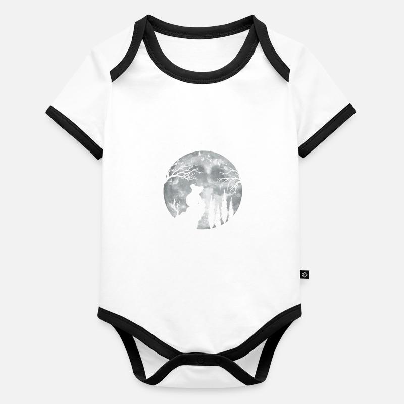 Koala Koala Ours Body Bébé bio contrasté manches courtes