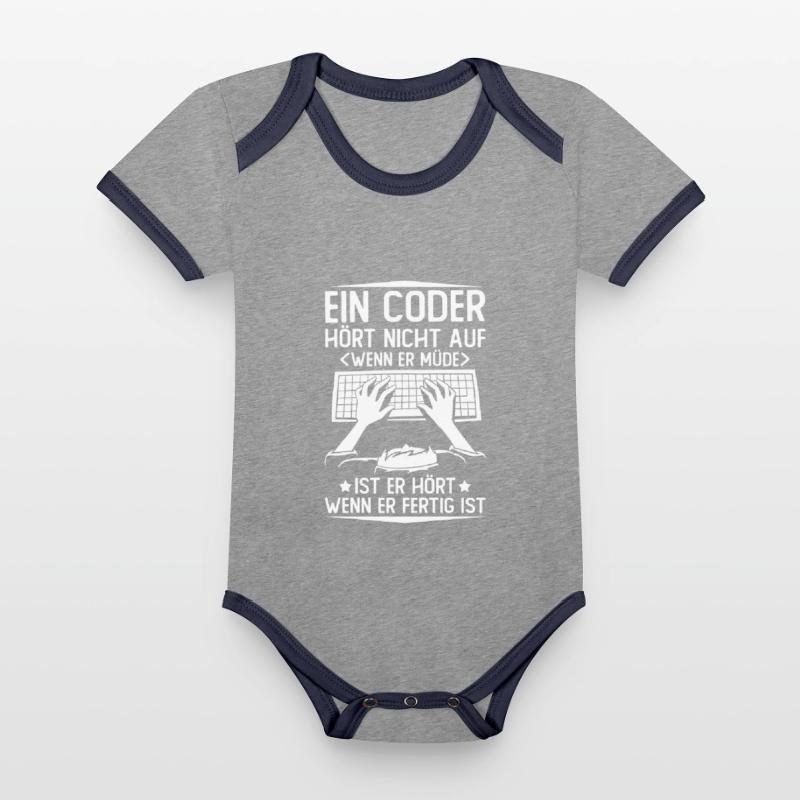 Programmierer Coder Software Entwickler Baby Bio-Kurzarm-Kontrastbody