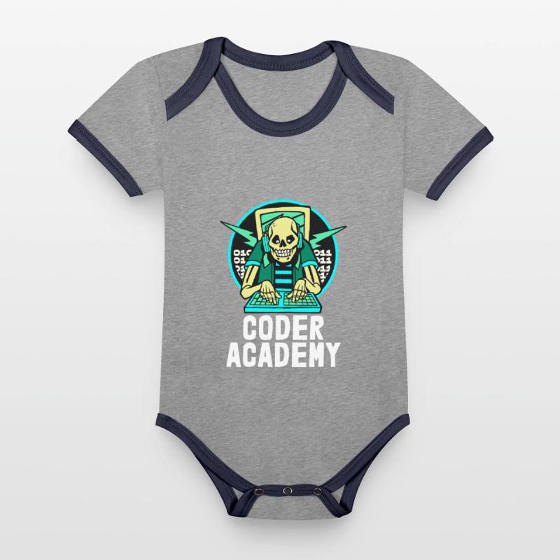 Programmierer Coder Software Entwickler Baby Bio-Kurzarm-Kontrastbody