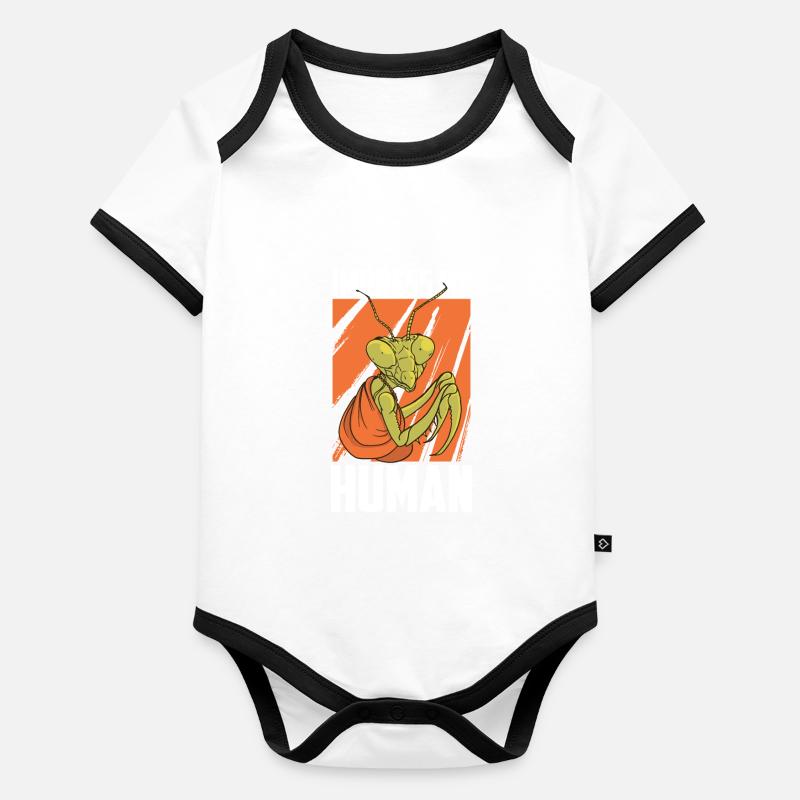 Mante Body Bébé bio contrasté manches courtes