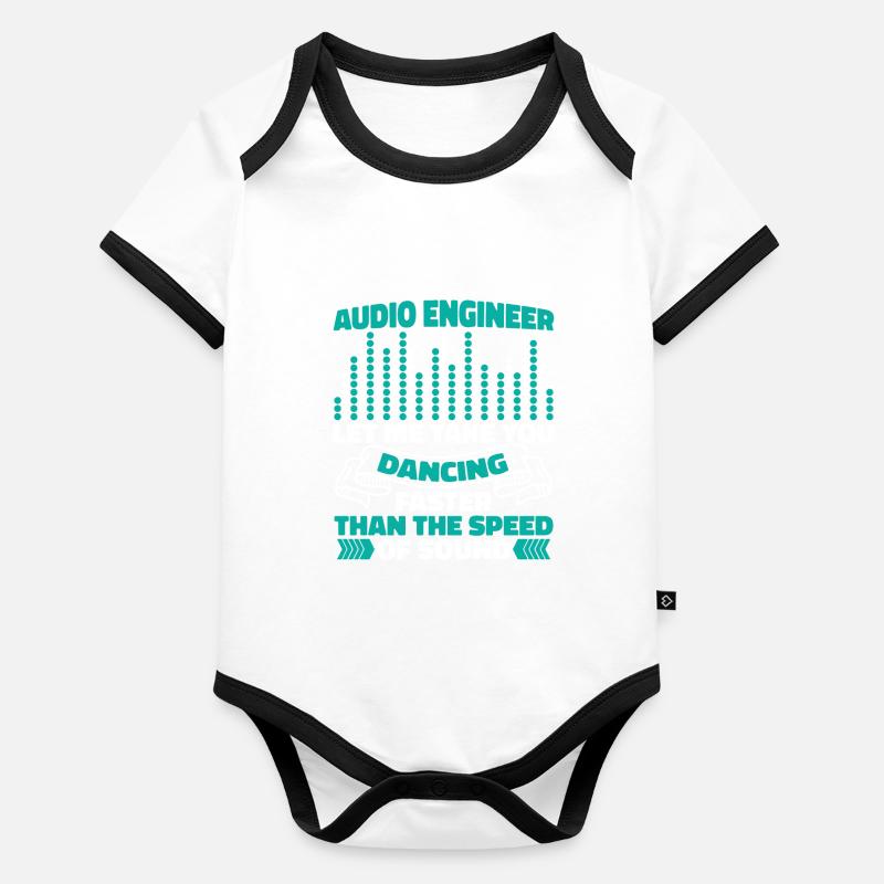 Ingénieur du son Tontechniker Body Bébé bio contrasté manches courtes
