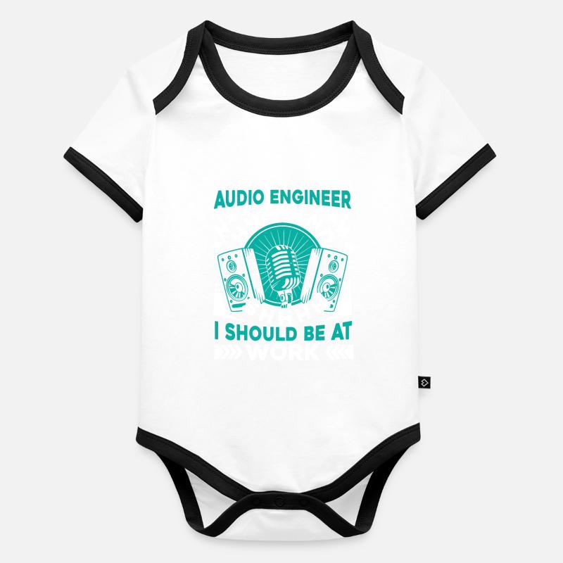 Ingénieur du son Tontechniker Body Bébé bio contrasté manches courtes