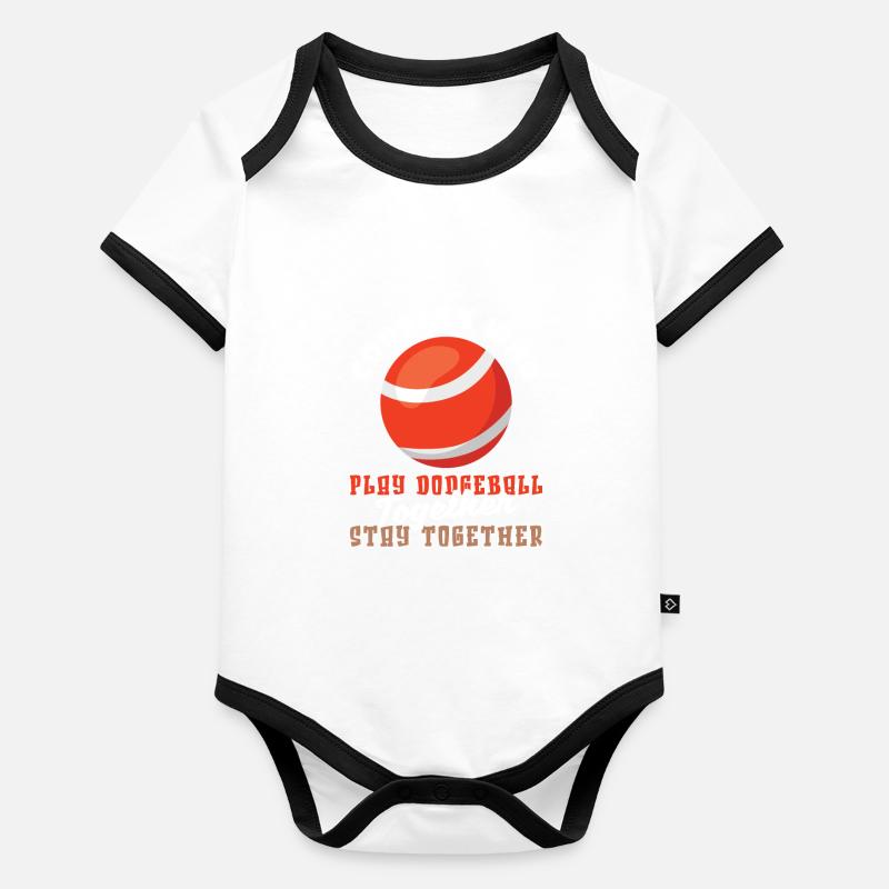 Völkerball Paar Baby Bio-Kurzarm-Kontrastbody