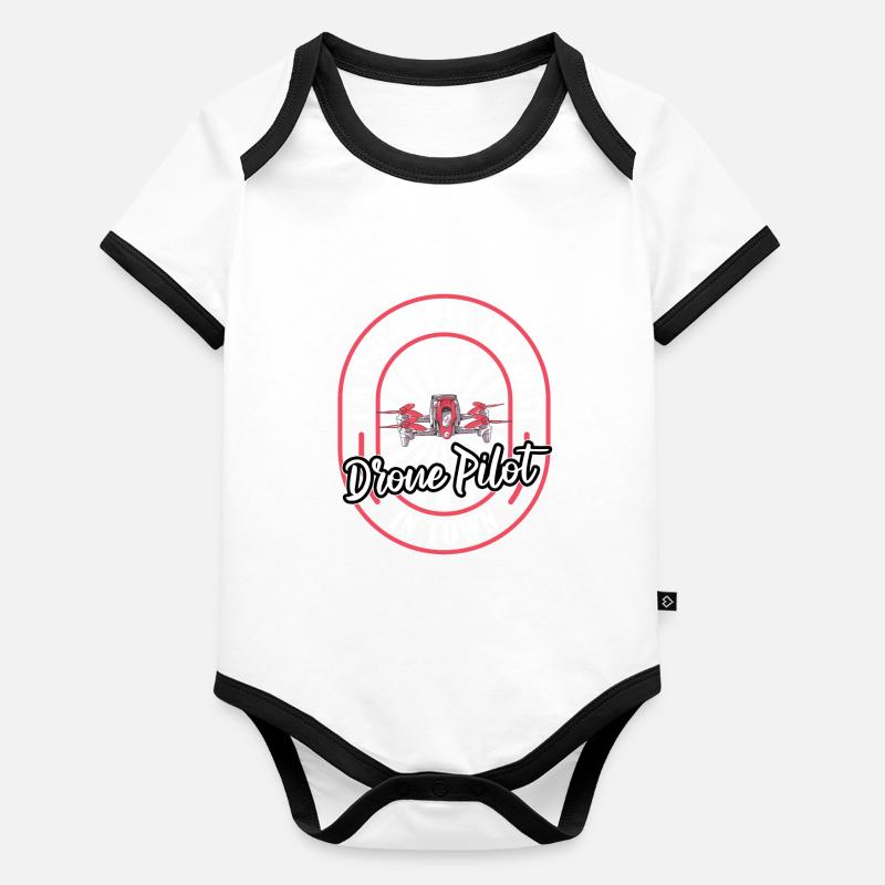 Drone Quadcopter Drôle Body Bébé bio contrasté manches courtes