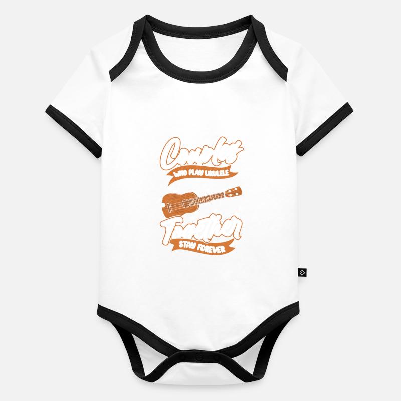 Ukulele Pair Organic Baby Contrasting Bodysuit