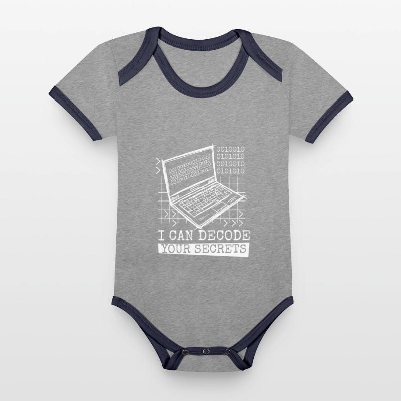 Décodage du programmeur Developer Coder Body Bébé bio contrasté manches courtes