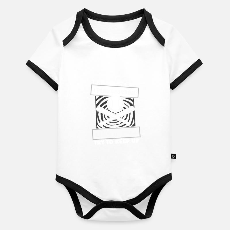 Filles de baseball Body Bébé bio contrasté manches courtes