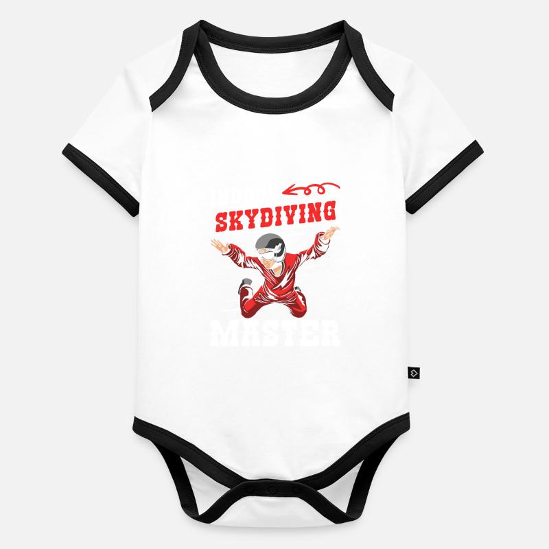 Maître parachutiste intérieur Body Bébé bio contrasté manches courtes