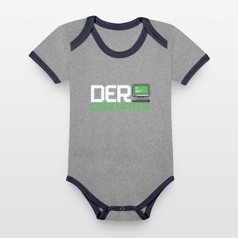 Developer, Coder, Programmer, Computer Organic Baby Contrasting Bodysuit