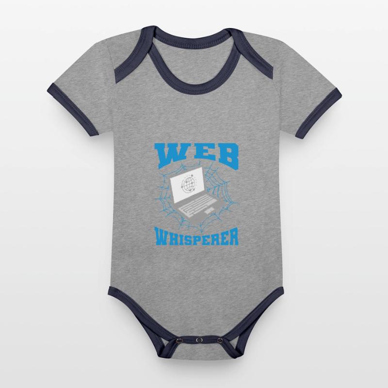 Web Developer Web Developer Funny Organic Baby Contrasting Bodysuit