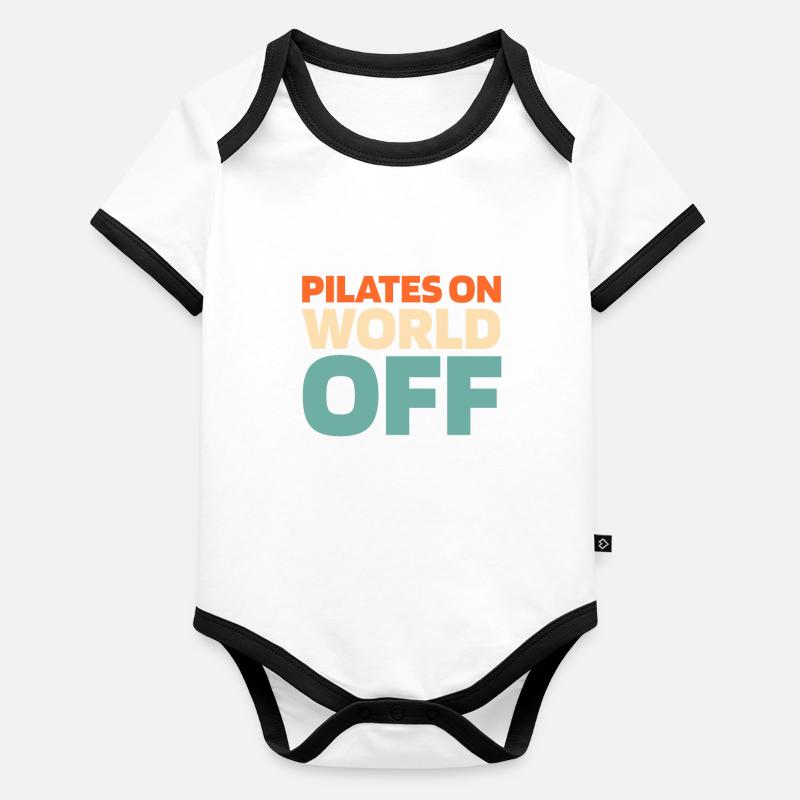 Pilates Pilates On World Off Baby Bio-Kurzarm-Kontrastbody