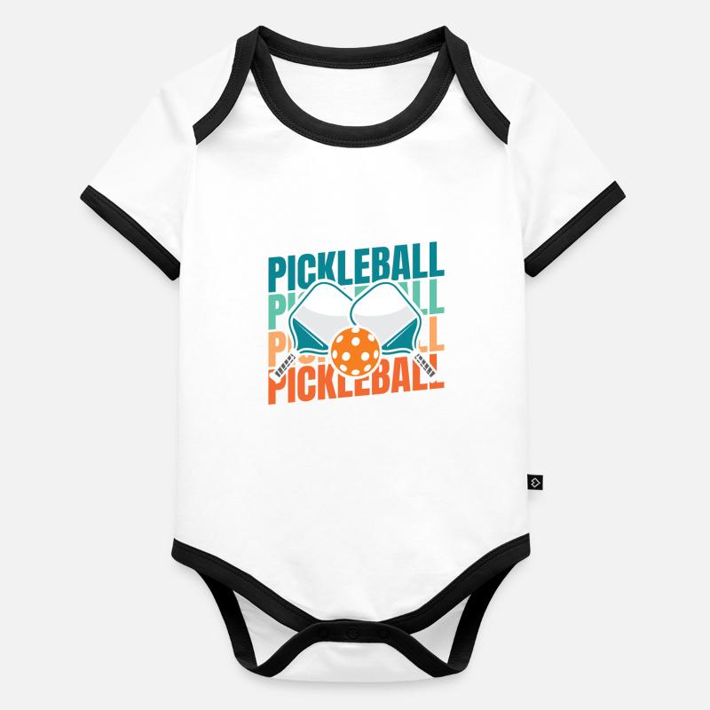 Pickleball Body Bébé bio contrasté manches courtes