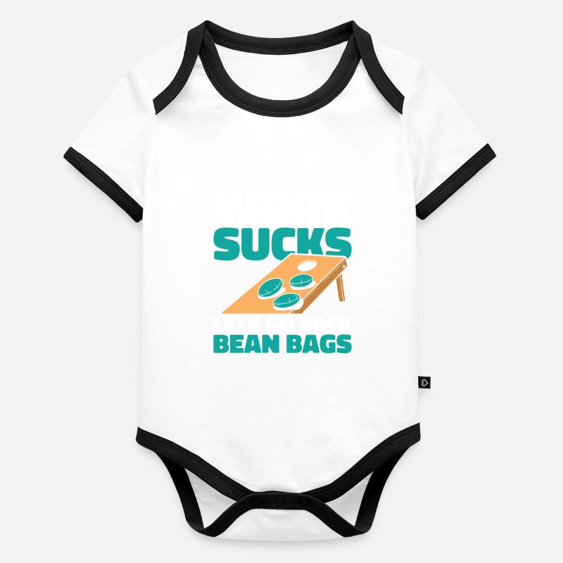 Cornhole Blind Hole Game Organic Baby Contrasting Bodysuit