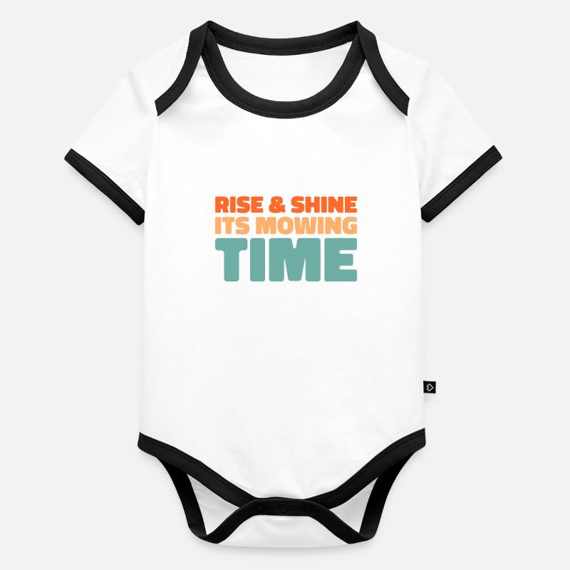 Rasenmäher Mähen Baby Bio-Kurzarm-Kontrastbody