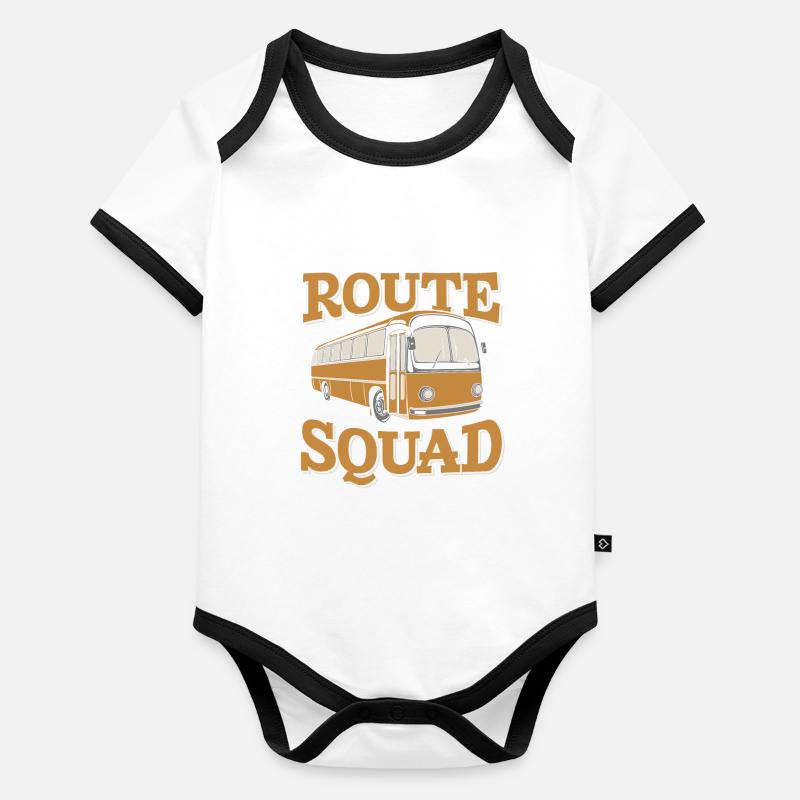 Escouade de chauffeurs d’autobus Body Bébé bio contrasté manches courtes