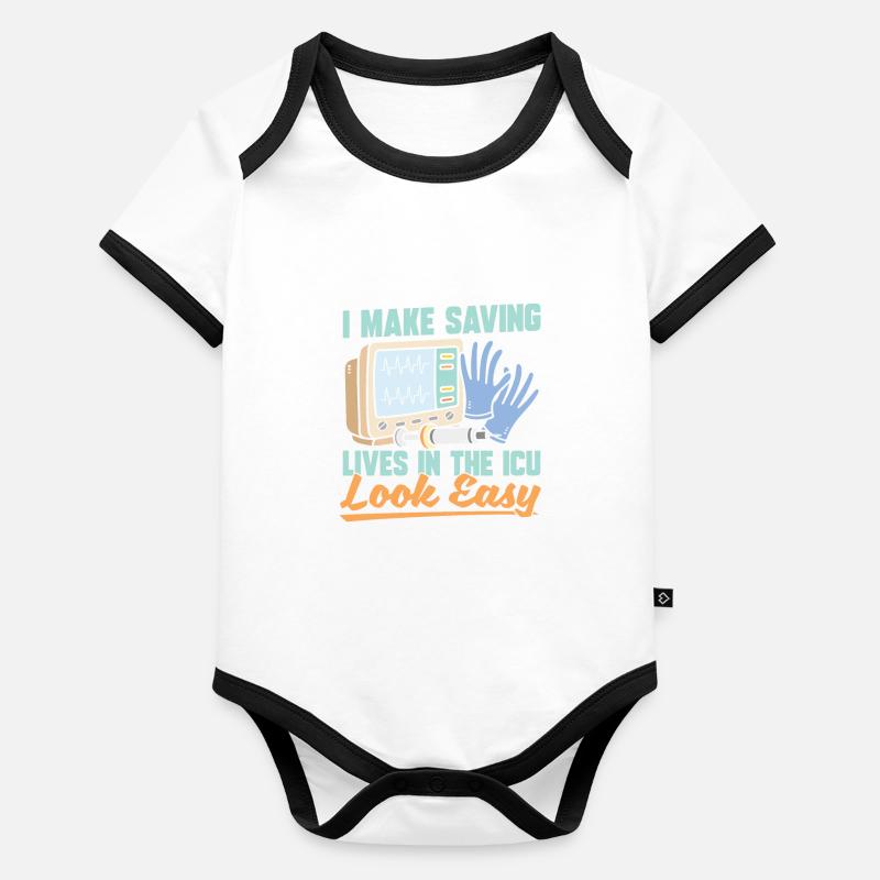 Intensivpfleger Baby Bio-Kurzarm-Kontrastbody