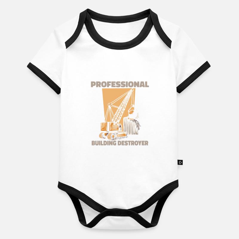 Expert en démolition Body Bébé bio contrasté manches courtes