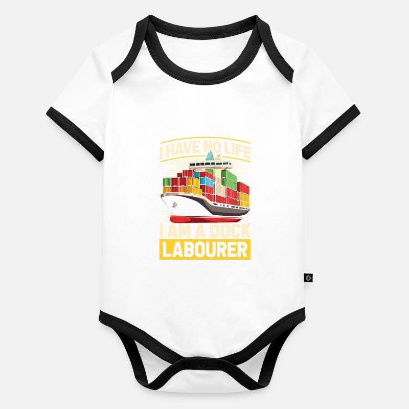 Docker Body Bébé bio contrasté manches courtes