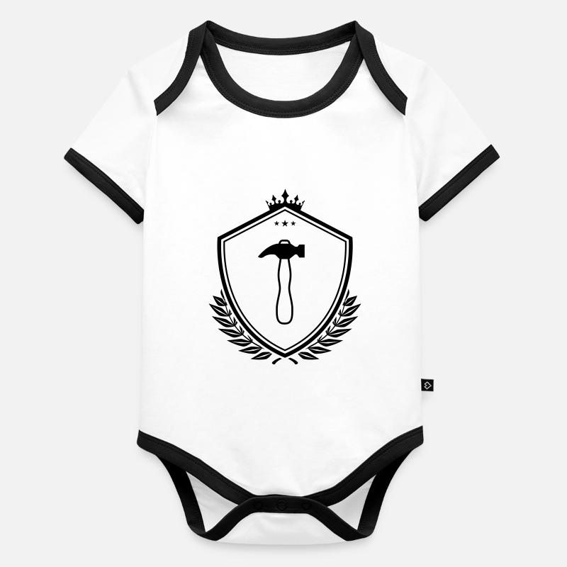 Bouclier de marteau Body Bébé bio contrasté manches courtes