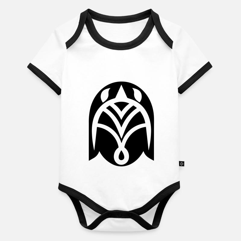 Guerrier Casque de viking Body Bébé bio contrasté manches courtes